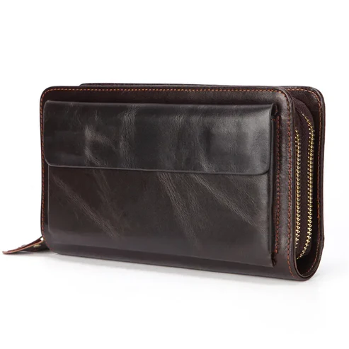Business Genuine Leather Clutch Wallet Large Size
